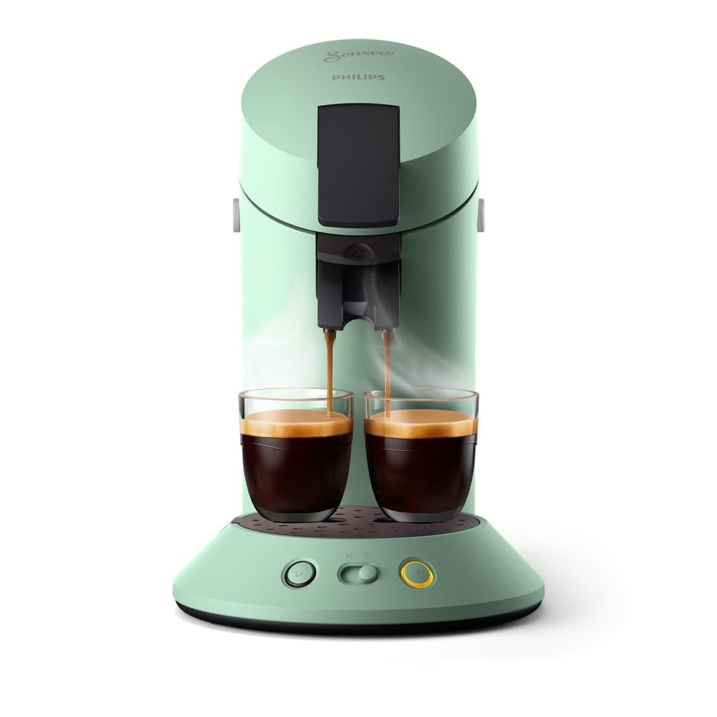 Machine à Café à Dosettes – Choix d'Intensité, Système Coffee Boost, Double Tasse, Vert Désert, CSA210/80