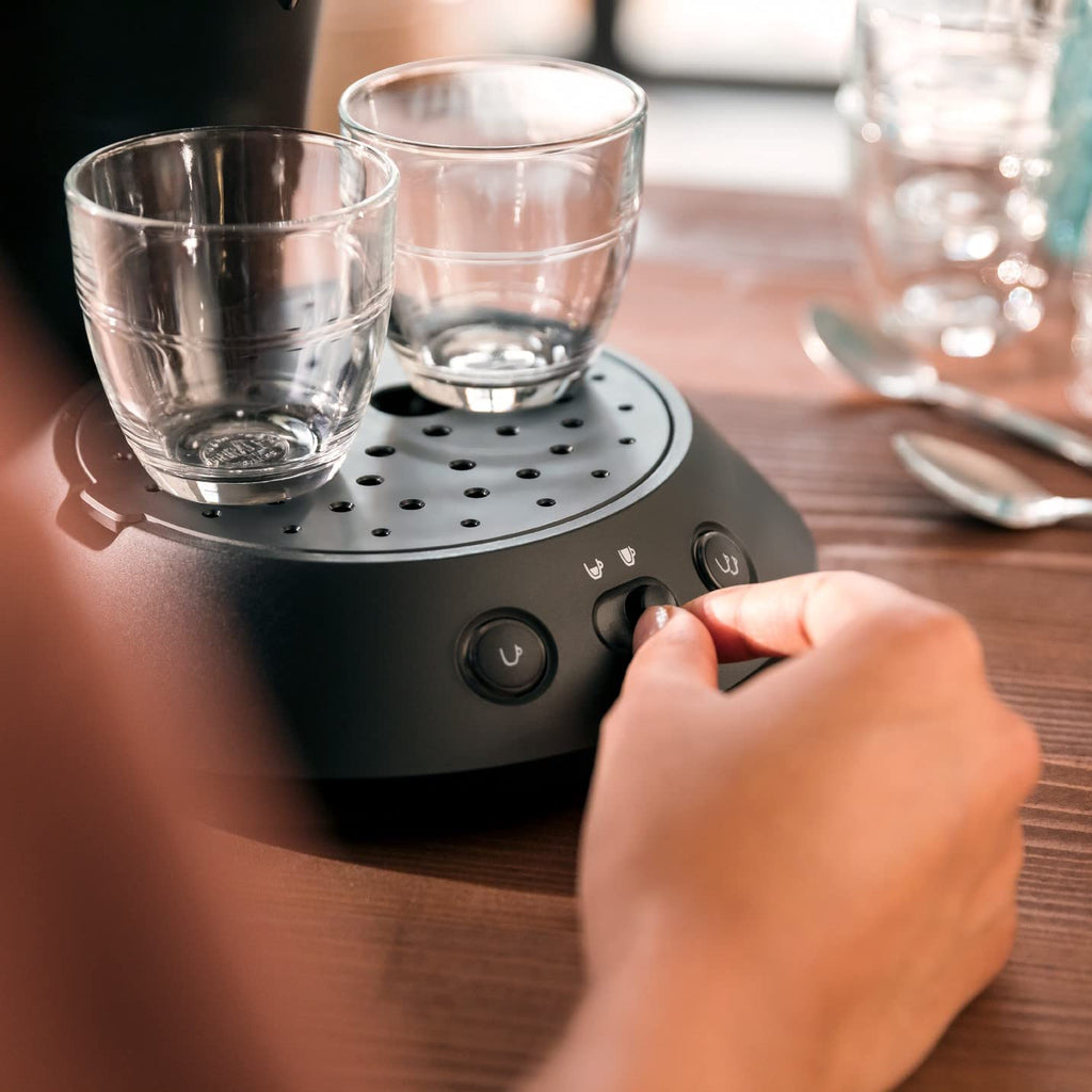 Machine à Café Dosettes – Sélection d'Intensité, Café Boost, Démarrage Instantané, Produit Écologique, Piano Noir, CSA210/22