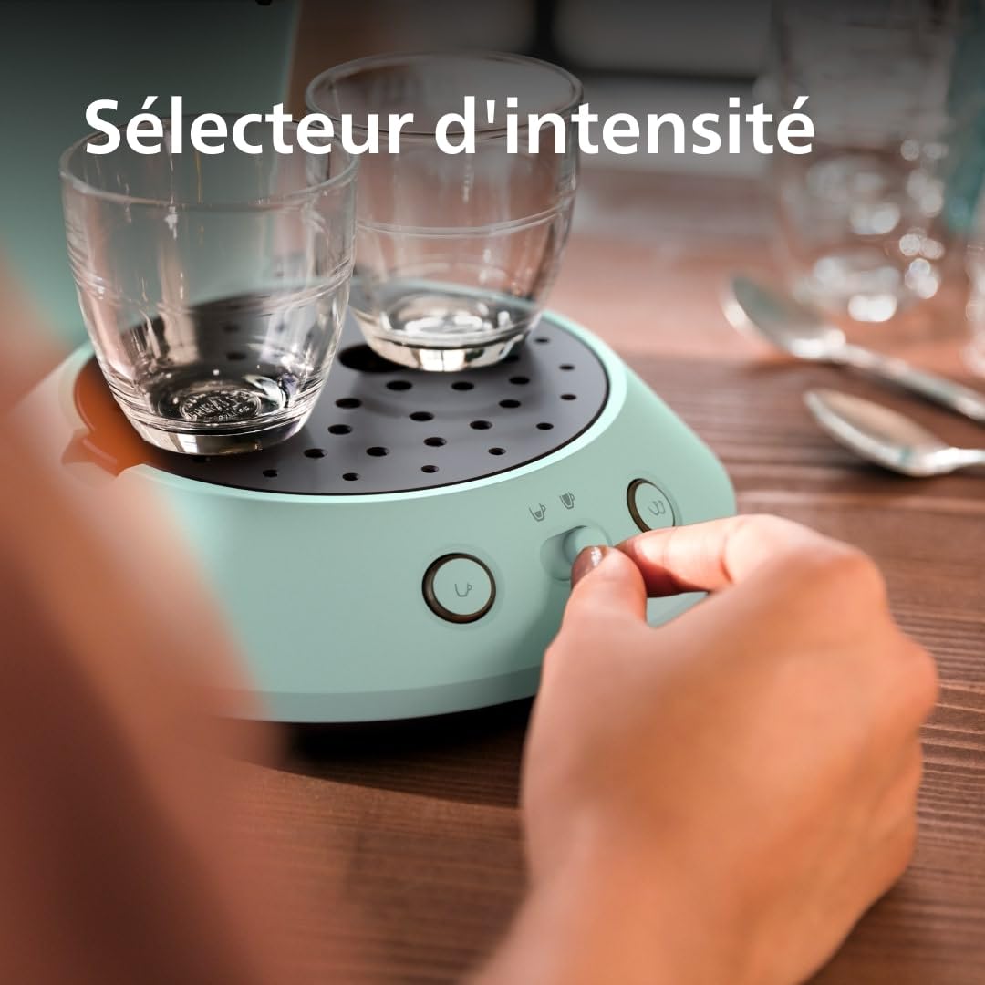 Machine à Café à Dosettes – Choix d'Intensité, Système Coffee Boost, Double Tasse, Vert Désert, CSA210/80