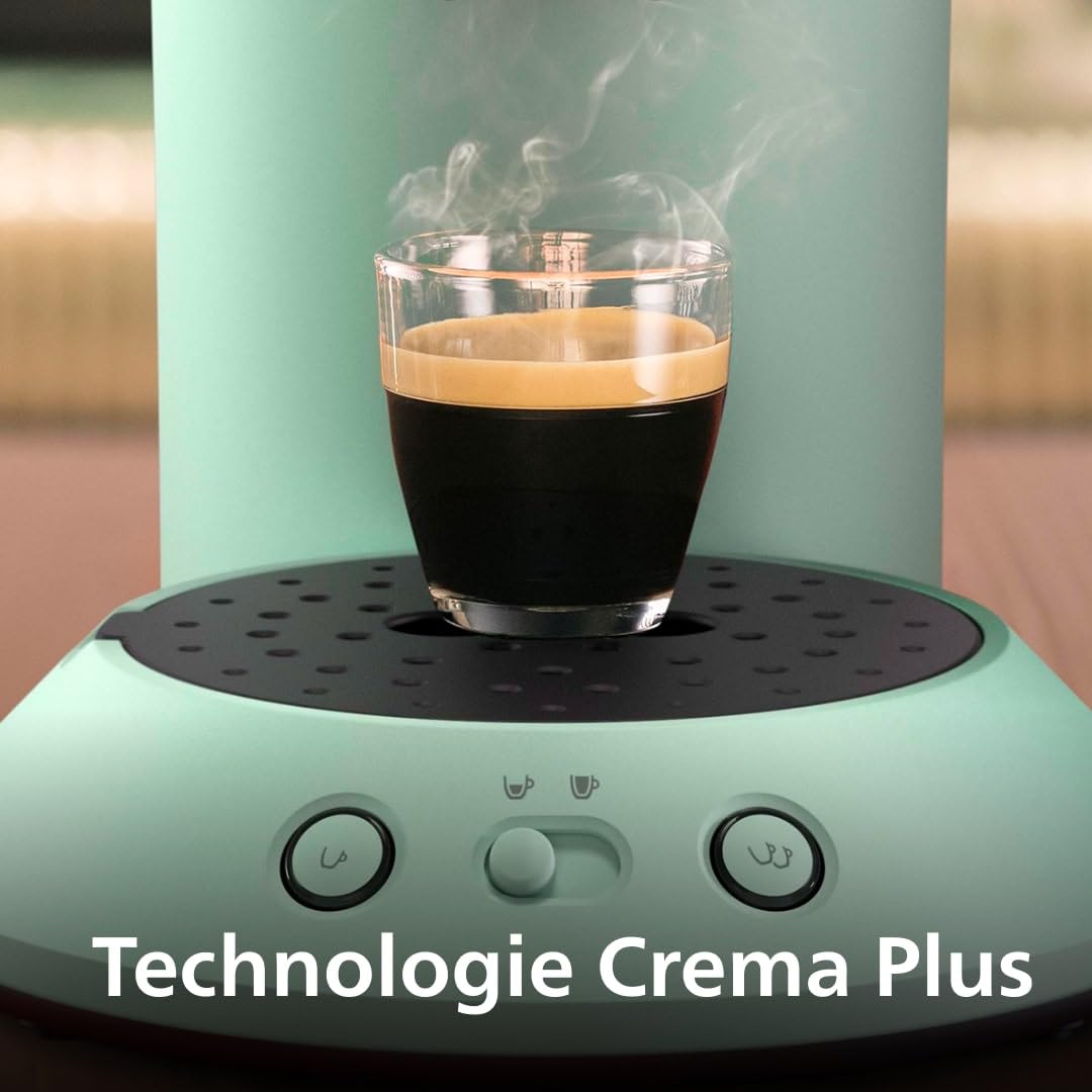 Machine à Café à Dosettes – Choix d'Intensité, Système Coffee Boost, Double Tasse, Vert Désert, CSA210/80