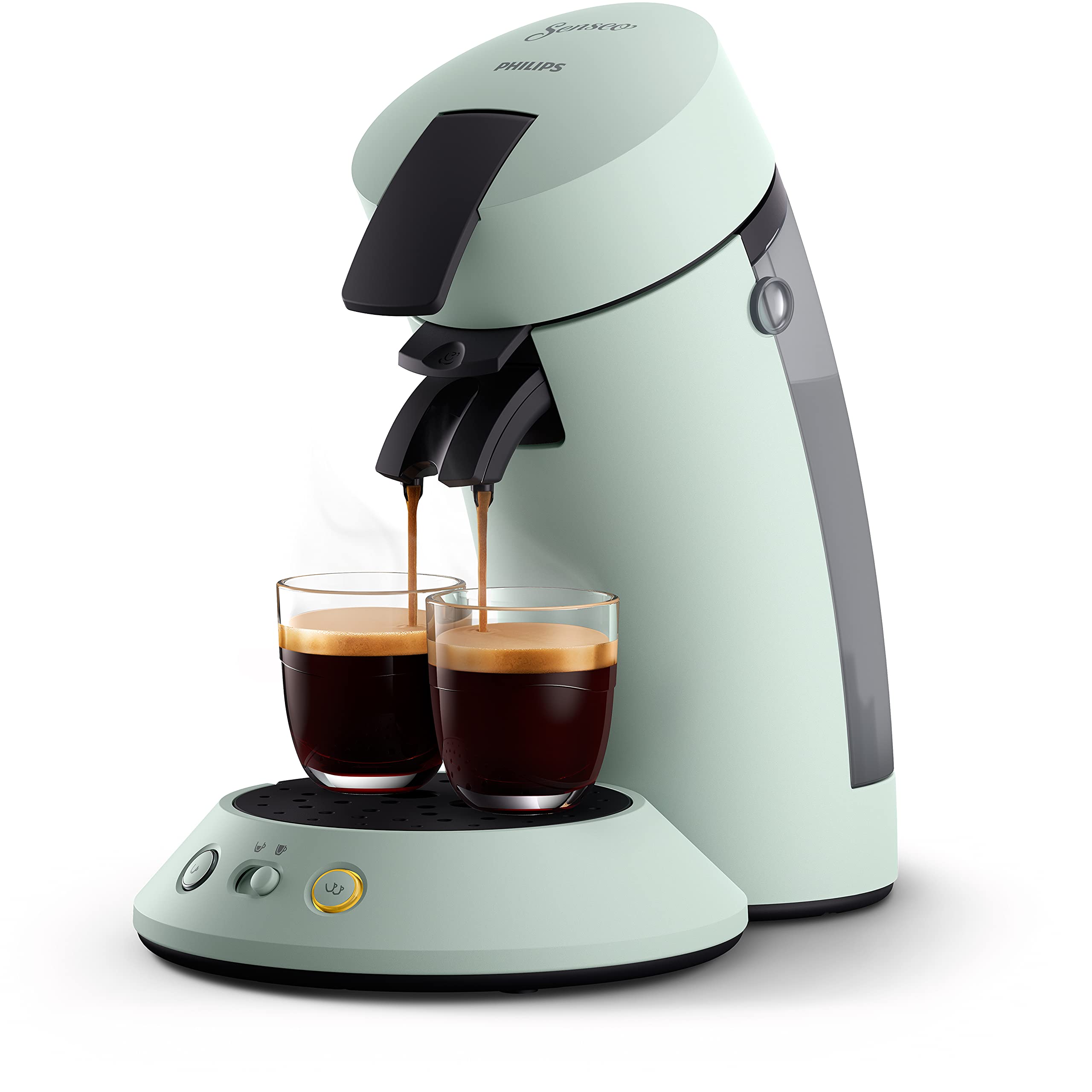 Machine à Café Dosettes – Design Contemporain, Curseur d'Intensité, Fonction Crème Plus, 1 ou 2 Tasses, Menthe Pâle, CSA210/21