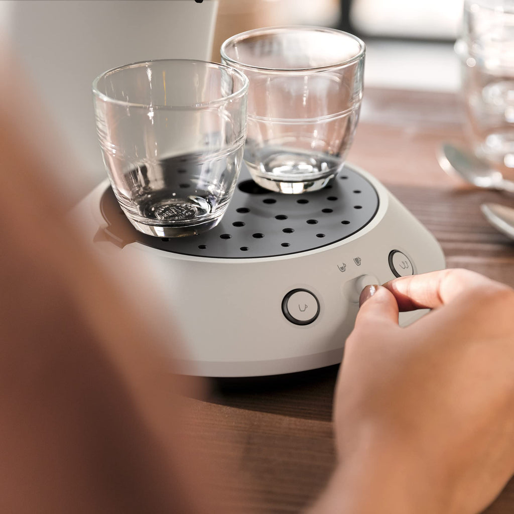 Machine à Café à Dosettes – Réglage de Puissance, Technologie Booster d'Arômes, Finition Mate, Blanc, CSA210/10