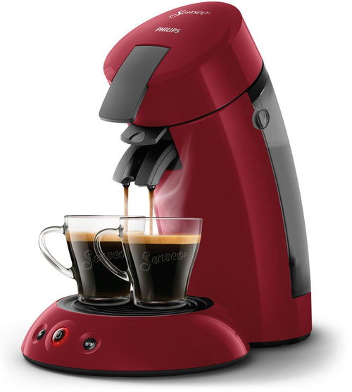 Cafetière Indépendante à Capsules – Réservoir 0,7 L, Dosettes, 1450 W, Rouge, HD6553/81